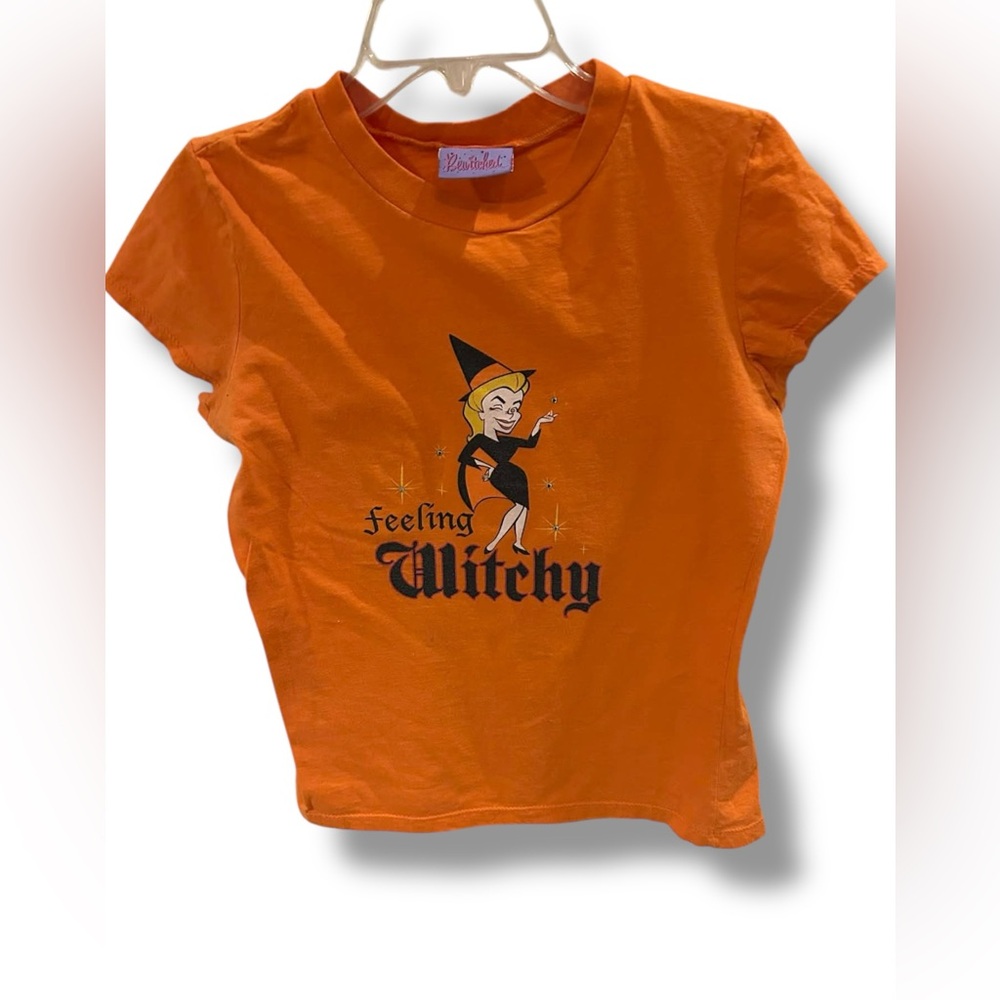 Bewitched T-Shirt Vintage 2004 Samantha Feeling Witchy Y2K Rhinestone XSMALL